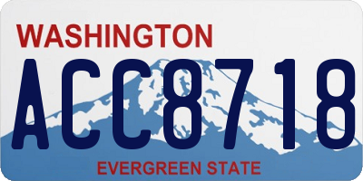 WA license plate ACC8718