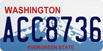 WA license plate ACC8736