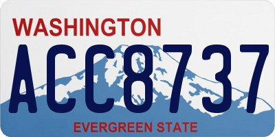 WA license plate ACC8737