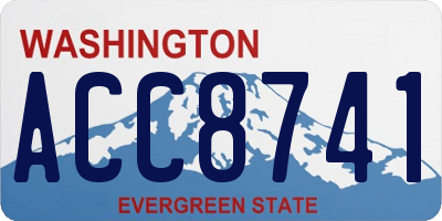WA license plate ACC8741