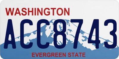 WA license plate ACC8743