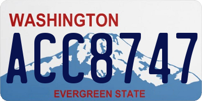 WA license plate ACC8747