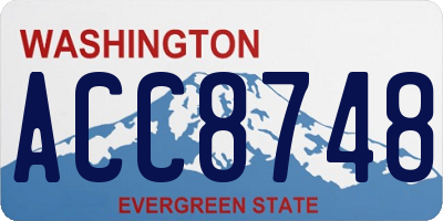 WA license plate ACC8748