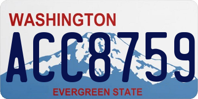 WA license plate ACC8759