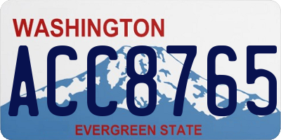 WA license plate ACC8765