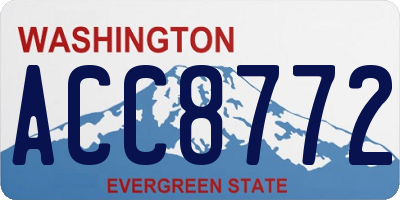WA license plate ACC8772
