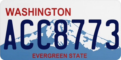 WA license plate ACC8773