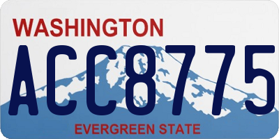 WA license plate ACC8775