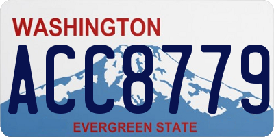 WA license plate ACC8779