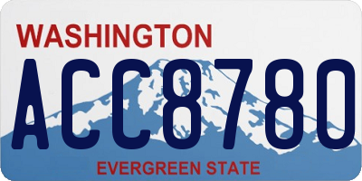 WA license plate ACC8780