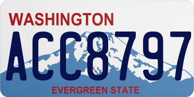 WA license plate ACC8797