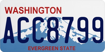 WA license plate ACC8799