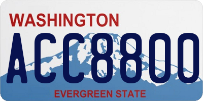 WA license plate ACC8800