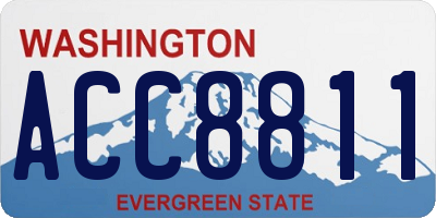 WA license plate ACC8811