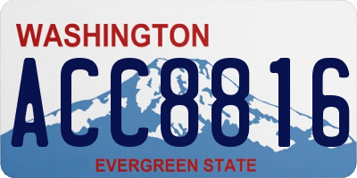 WA license plate ACC8816