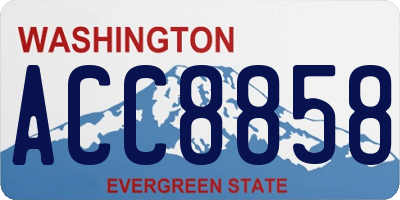 WA license plate ACC8858