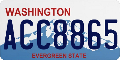 WA license plate ACC8865