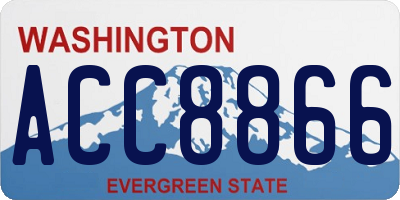 WA license plate ACC8866