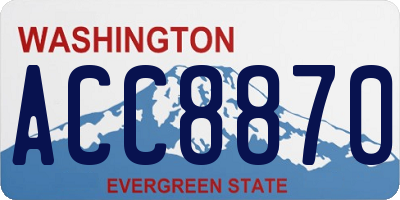 WA license plate ACC8870