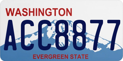 WA license plate ACC8877