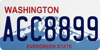 WA license plate ACC8899