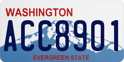WA license plate ACC8901