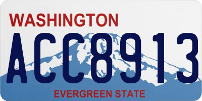 WA license plate ACC8913