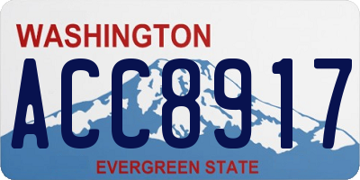 WA license plate ACC8917
