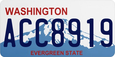 WA license plate ACC8919