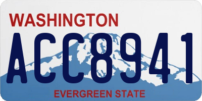 WA license plate ACC8941