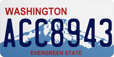 WA license plate ACC8943