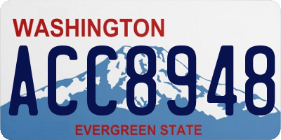 WA license plate ACC8948