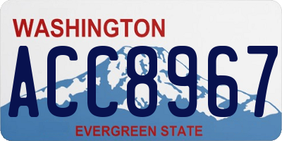 WA license plate ACC8967