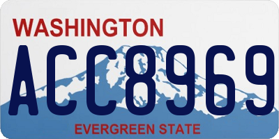 WA license plate ACC8969