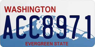 WA license plate ACC8971
