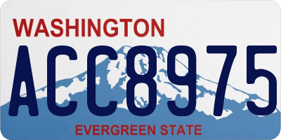 WA license plate ACC8975