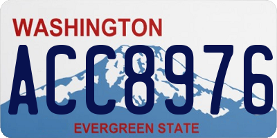 WA license plate ACC8976