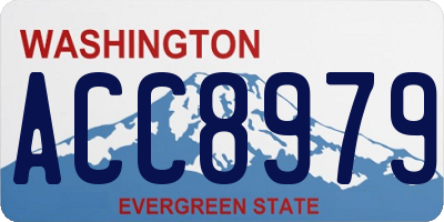 WA license plate ACC8979
