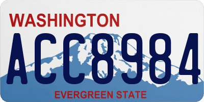 WA license plate ACC8984