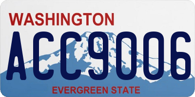 WA license plate ACC9006