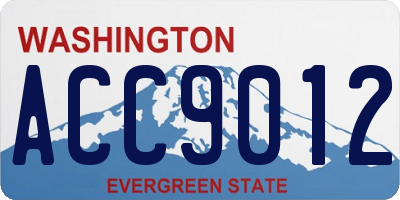 WA license plate ACC9012