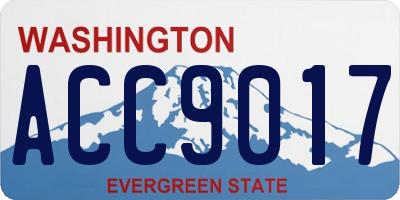WA license plate ACC9017