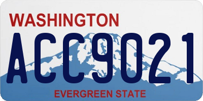 WA license plate ACC9021