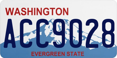 WA license plate ACC9028