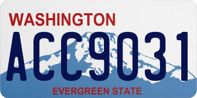 WA license plate ACC9031