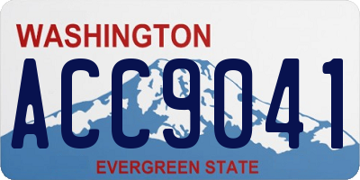 WA license plate ACC9041