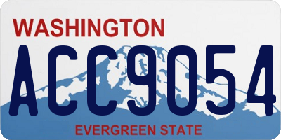 WA license plate ACC9054