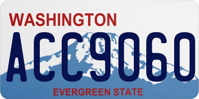 WA license plate ACC9060