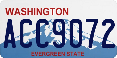 WA license plate ACC9072