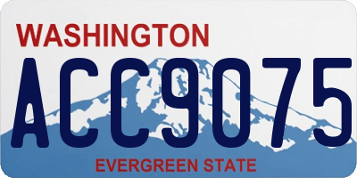WA license plate ACC9075